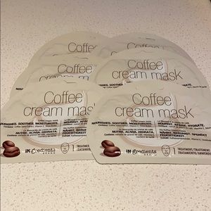 Set of 6 coffee cream masks.
